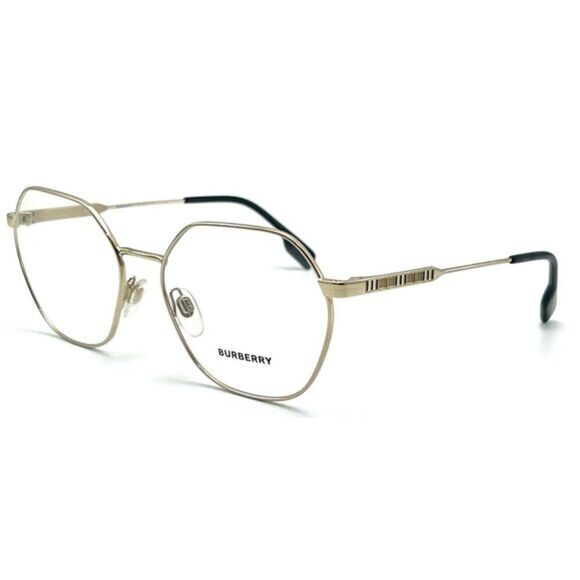 NEW BURBERRY BE1350 1109 GOLD AUTHENTIC EYEGLASSES 56-17 140 - Picture 1 of 3